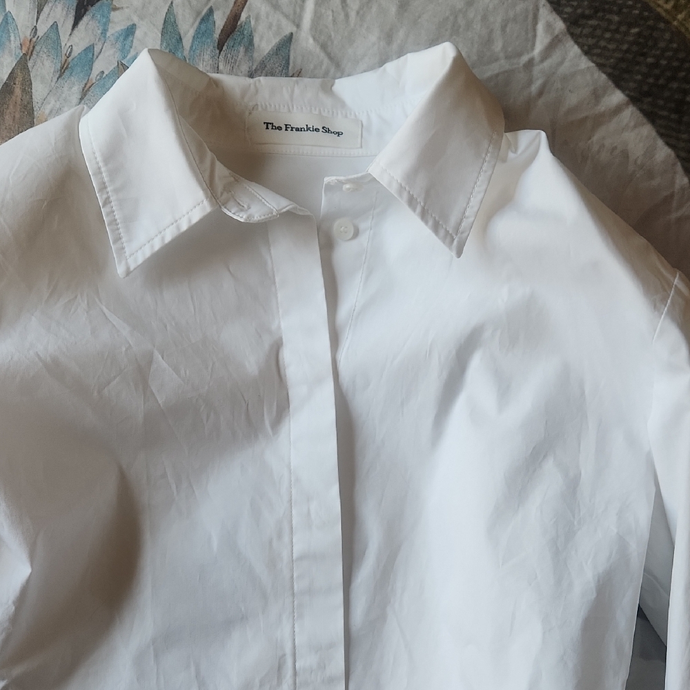 The Frankie Shop White Dress Shirt Crisp Cotton Classic